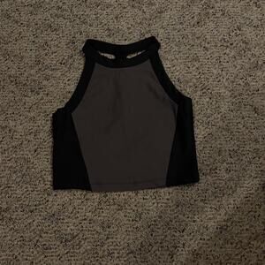 Black and Gray C&C Workout Top